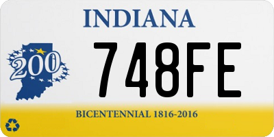 IN license plate 748FE