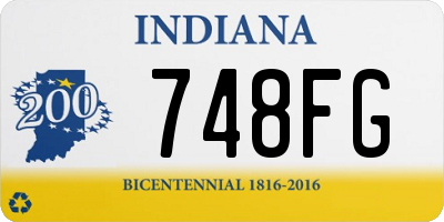 IN license plate 748FG