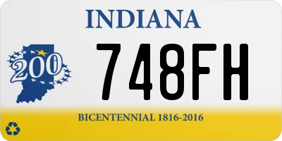 IN license plate 748FH