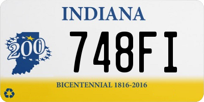 IN license plate 748FI