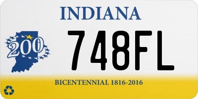 IN license plate 748FL