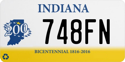 IN license plate 748FN