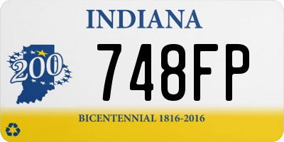 IN license plate 748FP