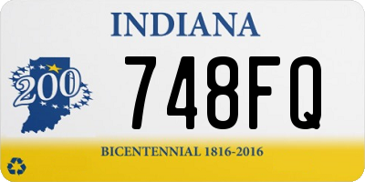 IN license plate 748FQ