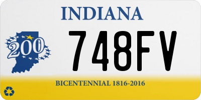 IN license plate 748FV