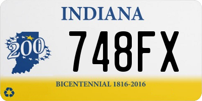 IN license plate 748FX