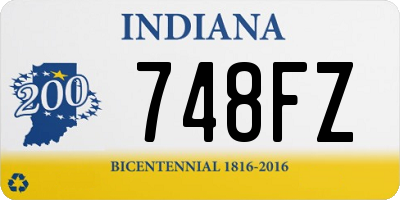 IN license plate 748FZ