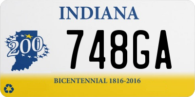 IN license plate 748GA