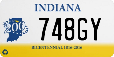 IN license plate 748GY