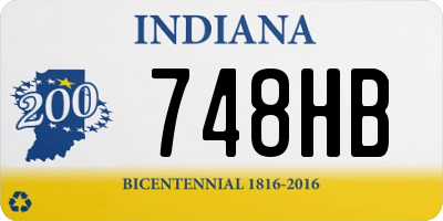 IN license plate 748HB