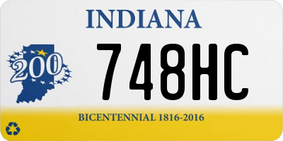 IN license plate 748HC