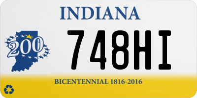 IN license plate 748HI