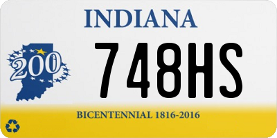 IN license plate 748HS