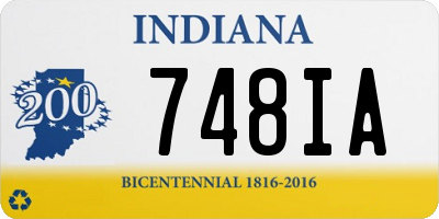 IN license plate 748IA