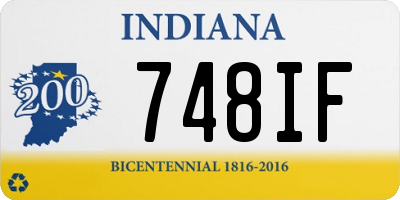 IN license plate 748IF