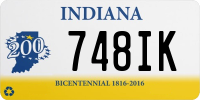 IN license plate 748IK