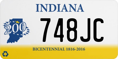 IN license plate 748JC