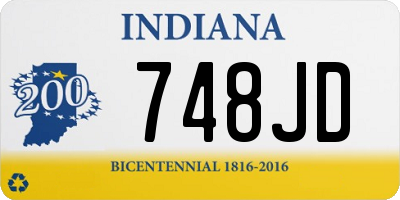 IN license plate 748JD