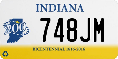 IN license plate 748JM