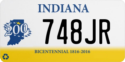 IN license plate 748JR