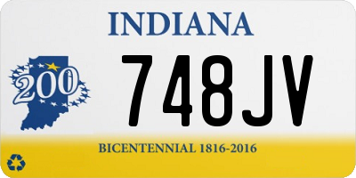 IN license plate 748JV