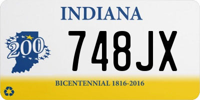 IN license plate 748JX