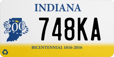 IN license plate 748KA