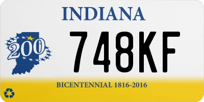IN license plate 748KF