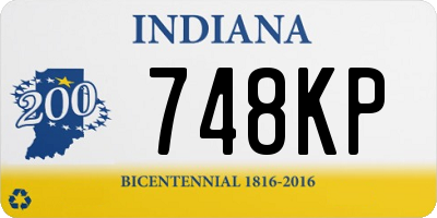 IN license plate 748KP