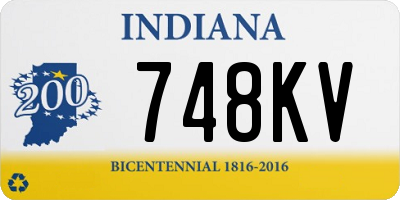 IN license plate 748KV