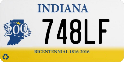 IN license plate 748LF
