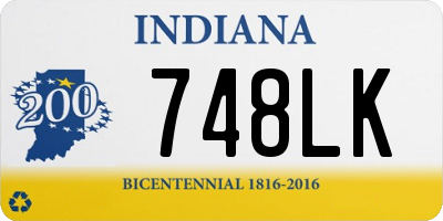 IN license plate 748LK