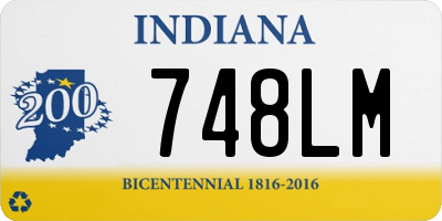 IN license plate 748LM