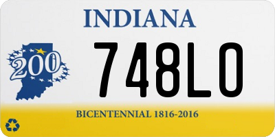 IN license plate 748LO