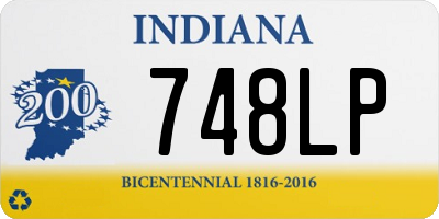 IN license plate 748LP