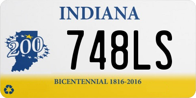 IN license plate 748LS