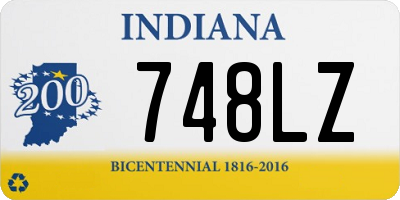 IN license plate 748LZ