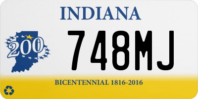 IN license plate 748MJ