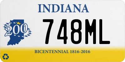 IN license plate 748ML