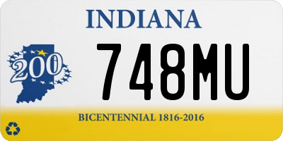 IN license plate 748MU