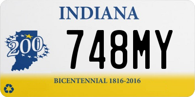 IN license plate 748MY