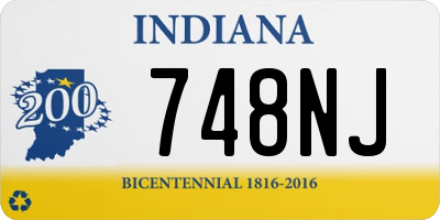 IN license plate 748NJ