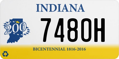 IN license plate 748OH