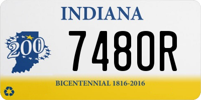 IN license plate 748OR