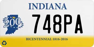 IN license plate 748PA