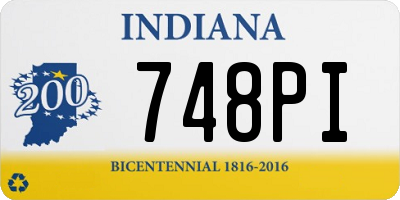 IN license plate 748PI