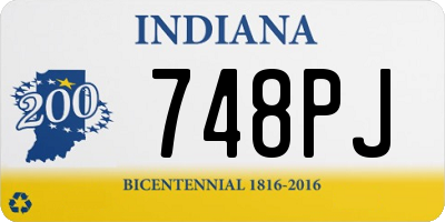 IN license plate 748PJ