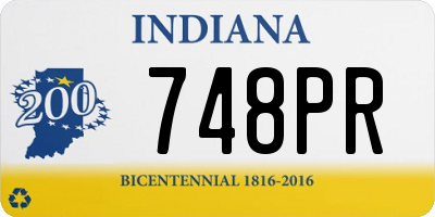 IN license plate 748PR