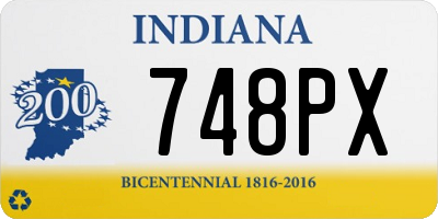 IN license plate 748PX