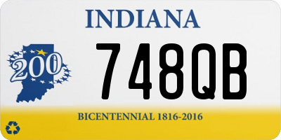 IN license plate 748QB